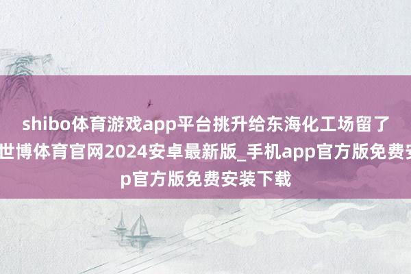 shibo体育游戏app平台挑升给东海化工场留了两部呢-世博体育官网2024安卓最新版_手机app官方版免费安装下载