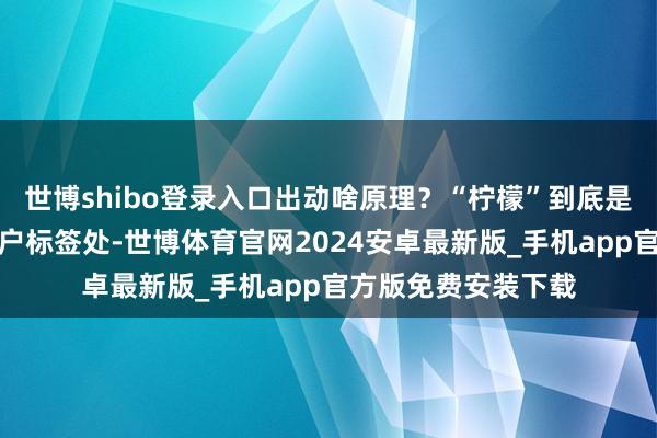 世博shibo登录入口出动啥原理？“柠檬”到底是看到了什么？在用户标签处-世博体育官网2024安卓最新版_手机app官方版免费安装下载