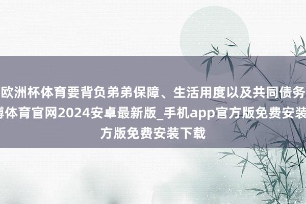 欧洲杯体育要背负弟弟保障、生活用度以及共同债务-世博体育官网2024安卓最新版_手机app官方版免费安装下载