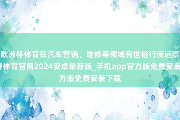 欧洲杯体育在汽车营销、维修等领域有世俗行使远景-世博体育官网2024安卓最新版_手机app官方版免费安装下载