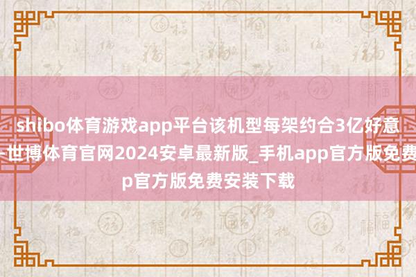 shibo体育游戏app平台该机型每架约合3亿好意思元傍边-世博体育官网2024安卓最新版_手机app官方版免费安装下载