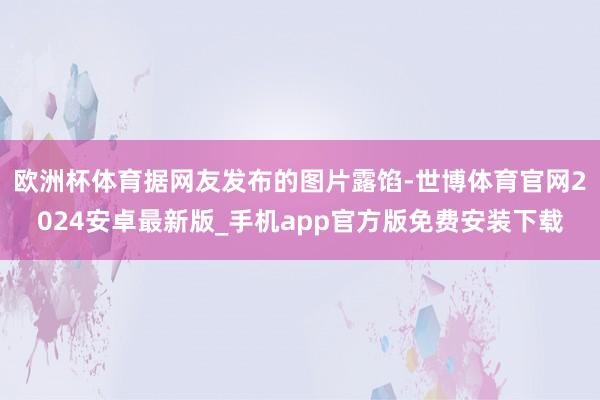 欧洲杯体育据网友发布的图片露馅-世博体育官网2024安卓最新版_手机app官方版免费安装下载