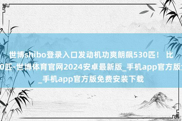 世博shibo登录入口发动机功爽朗飙530匹！ 比原厂M5猛130匹-世博体育官网2024安卓最新版_手机app官方版免费安装下载