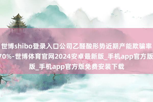 世博shibo登录入口公司乙醛酸形势近期产能欺骗率防守在60%~70%-世博体育官网2024安卓最新版_手机app官方版免费安装下载