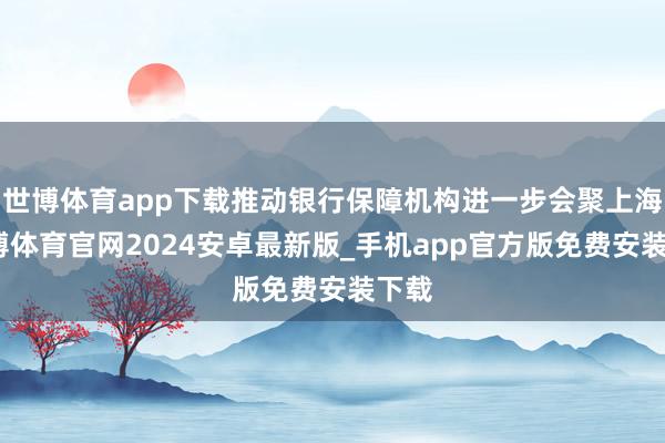 世博体育app下载推动银行保障机构进一步会聚上海-世博体育官网2024安卓最新版_手机app官方版免费安装下载