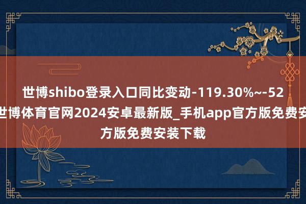 世博shibo登录入口同比变动-119.30%~-52.85%-世博体育官网2024安卓最新版_手机app官方版免费安装下载