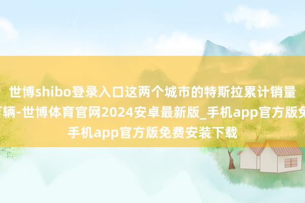 世博shibo登录入口这两个城市的特斯拉累计销量均跳跃了4万辆-世博体育官网2024安卓最新版_手机app官方版免费安装下载