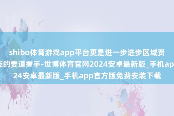 shibo体育游戏app平台更是进一步进步区域资源整合与客户服务才能的要道握手-世博体育官网2024安卓最新版_手机app官方版免费安装下载