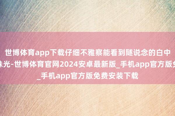 世博体育app下载仔细不雅察能看到隧说念的白中泛着彻亮的珠光-世博体育官网2024安卓最新版_手机app官方版免费安装下载
