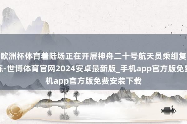 欧洲杯体育着陆场正在开展神舟二十号航天员乘组复返空洞演练-世博体育官网2024安卓最新版_手机app官方版免费安装下载