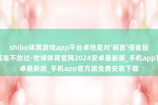 shibo体育游戏app平台卓绝是对‘祸首’侵害投资者利益的行恶步履毫不放过-世博体育官网2024安卓最新版_手机app官方版免费安装下载