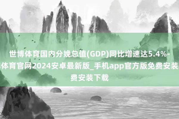 世博体育国内分娩总值(GDP)同比增速达5.4%-世博体育官网2024安卓最新版_手机app官方版免费安装下载