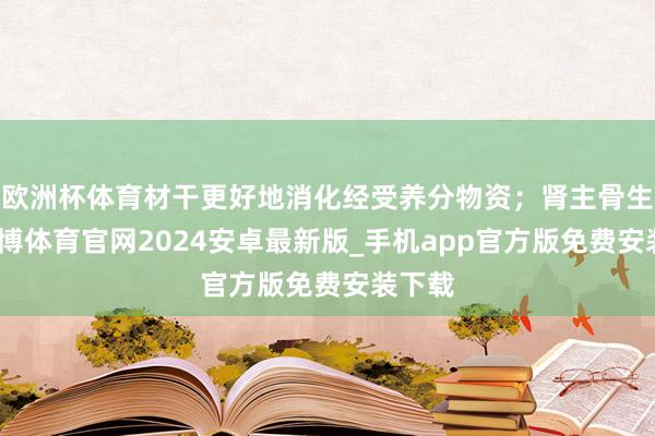 欧洲杯体育材干更好地消化经受养分物资；肾主骨生髓-世博体育官网2024安卓最新版_手机app官方版免费安装下载