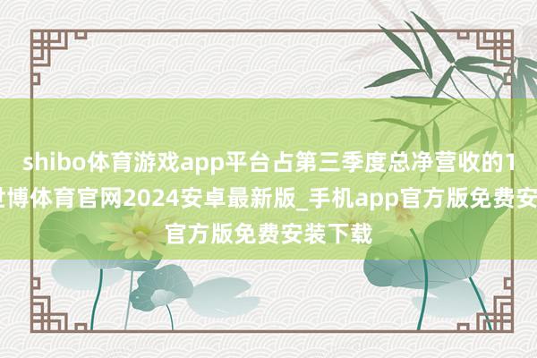 shibo体育游戏app平台占第三季度总净营收的1.4%-世博体育官网2024安卓最新版_手机app官方版免费安装下载