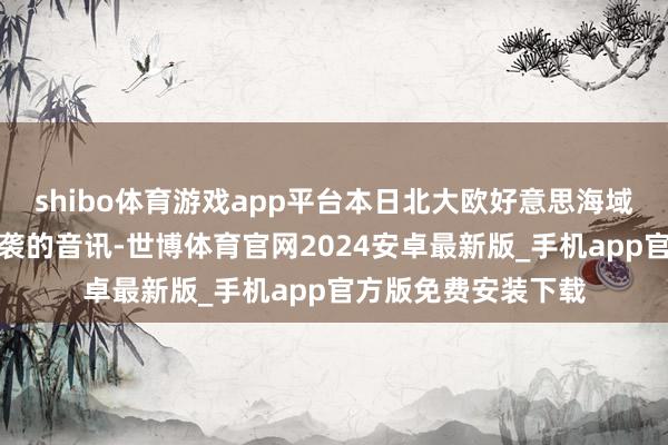shibo体育游戏app平台本日北大欧好意思海域还传出一艘油轮遇袭的音讯-世博体育官网2024安卓最新版_手机app官方版免费安装下载
